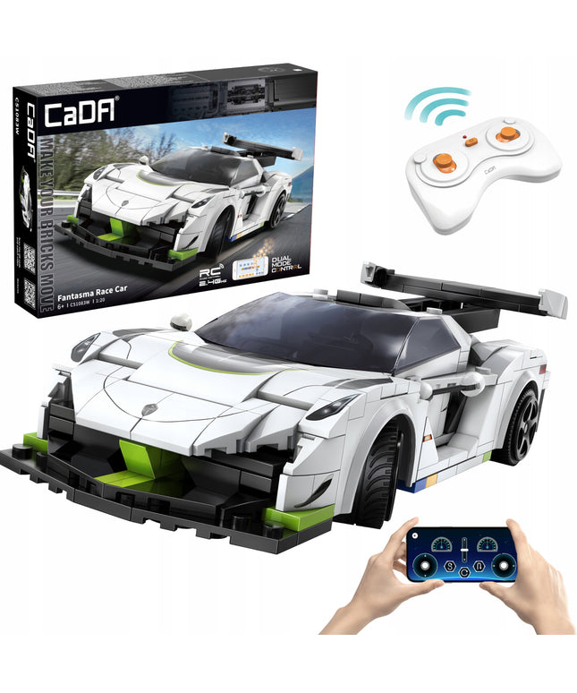 Konstruktorius CADA Nuotoliniu būdu valdomas lenktyninis automobilis "Fantomo" 322 elementai. DUAL