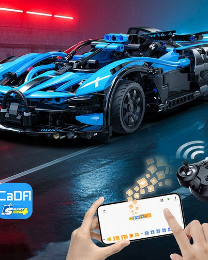 Konstrukciniai blokeliai CADA Rinkinys BLUEFIRE SPECTER 1:14 RC automobilių su nuotolinio valdymo pultu 421E