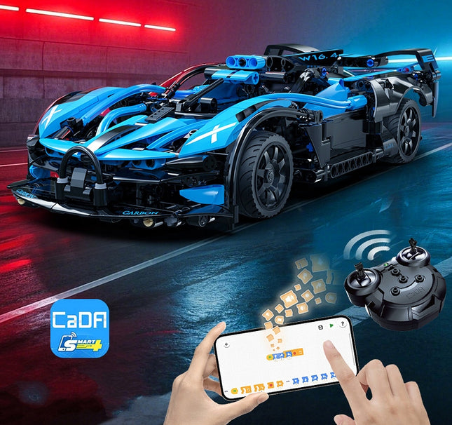 Konstrukciniai blokeliai CADA Rinkinys BLUEFIRE SPECTER 1:14 RC automobilių su nuotolinio valdymo pultu 421E