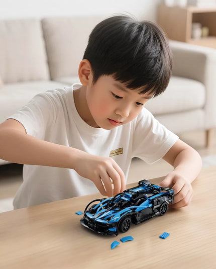Konstrukciniai blokeliai CADA Rinkinys BLUEFIRE SPECTER 1:14 RC automobilių su nuotolinio valdymo pultu 421E