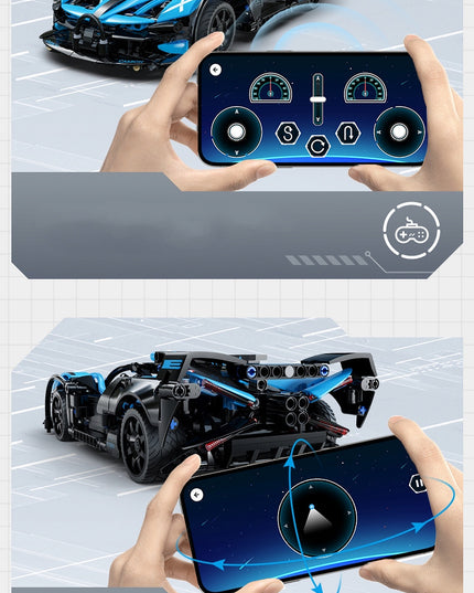 Konstrukciniai blokeliai CADA Rinkinys BLUEFIRE SPECTER 1:14 RC automobilių su nuotolinio valdymo pultu 421E