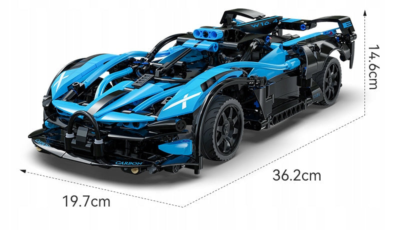 Konstrukciniai blokeliai CADA Rinkinys BLUEFIRE SPECTER 1:14 RC automobilių su nuotolinio valdymo pultu 421E