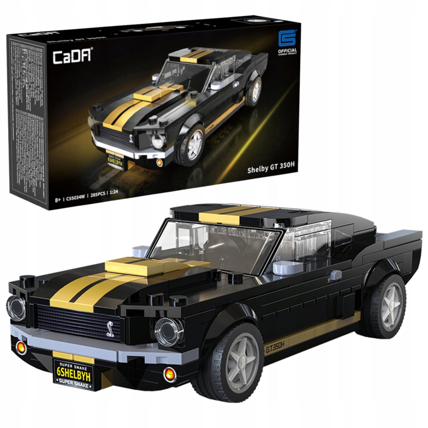 Konstrukciniai blokeliai CaDA rinkinys FORD MUSTANG SHELBY GT 350H MUSCLE CAR 285 detalės 1:24