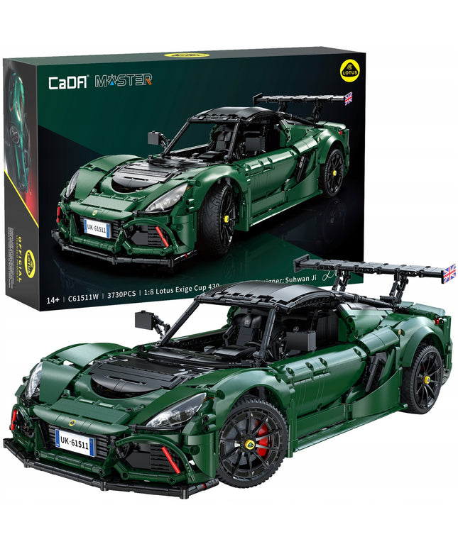 Statybiniai blokeliai CADA rinkinys LOTUS EXIGE CUP 430 1:8 automobilis 54 cm 3730 elementų