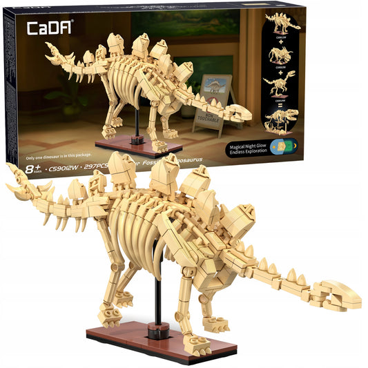 Statybinės kaladėlės CaDA rinkinys - Stegozauras Skeletas, Dinozaurų Fosilijos Modelis 297