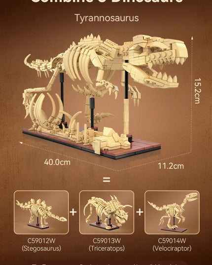 CaDA konstravimo rinkinys Dinozauras Triceratopsas dinozaurų fosilijos 272 detalės