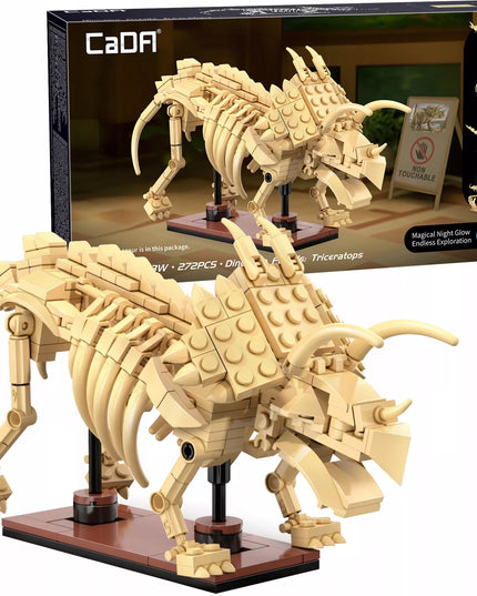 CaDA konstravimo rinkinys Dinozauras Triceratopsas dinozaurų fosilijos 272 detalės