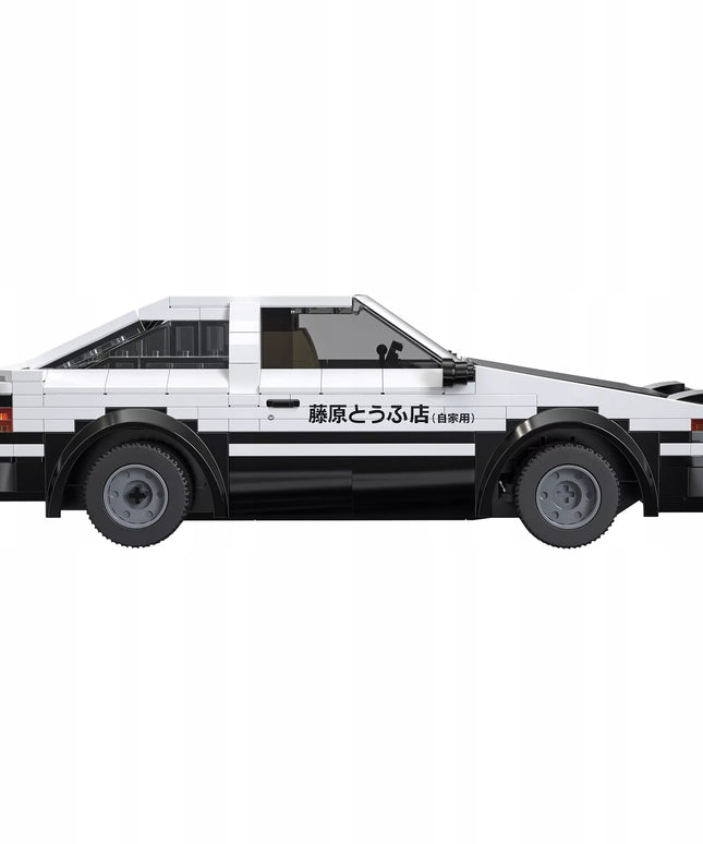 CaDA KONSTRUKCINIŲ KALADĖLIŲ RINKINYS BALTAS NUOTOLINIU BŪDU VALDOMAS TOYOTA AE86 INITIAL-D RC