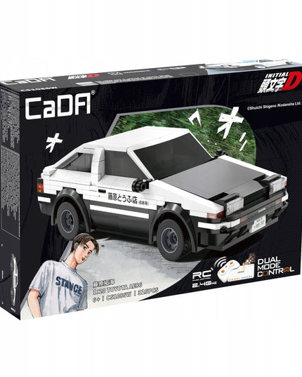 Konstrukciniai blokeliai CADA balti, nuotoliniu būdu valdomi TOYOTA AE86 INITIAL-D RC