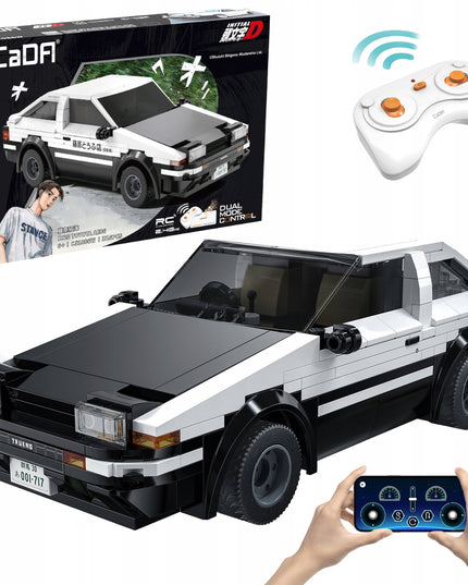 Konstrukciniai blokeliai CADA balti, nuotoliniu būdu valdomi TOYOTA AE86 INITIAL-D RC