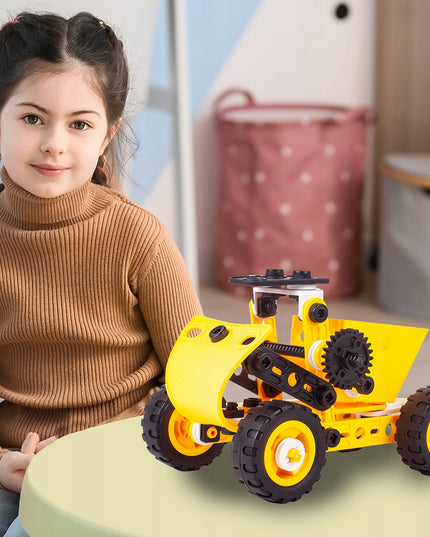 Kūrybiniai edukaciniai statybiniai blokeliai transporto priemonėms MAŽASIS KONSTRUKTORIUS 8in1