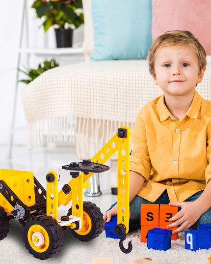 Kūrybiniai edukaciniai statybiniai blokeliai transporto priemonėms MAŽASIS KONSTRUKTORIUS 8in1