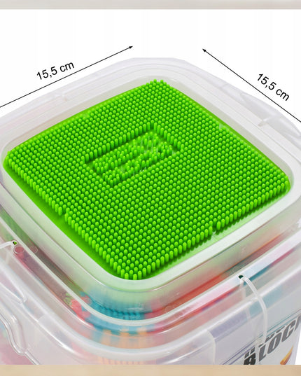 Statybinės kaladėlės, vafliai, ežiukai, spalvoti, tvirti, vaikams, XXL kibirėlis