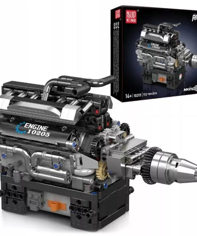 Konstrukcinis kaladėlių rinkinys Coil, 733 dalys, Rolls-Royce V12 variklio modelis