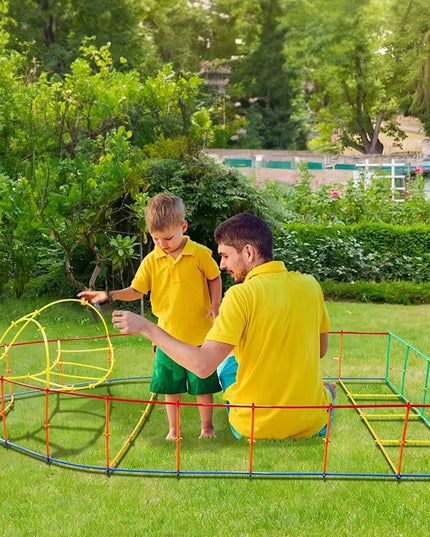 Konstrukcinės detalės "šiaudeliai" 400 vnt. rinkinys vaikams dėžutėje