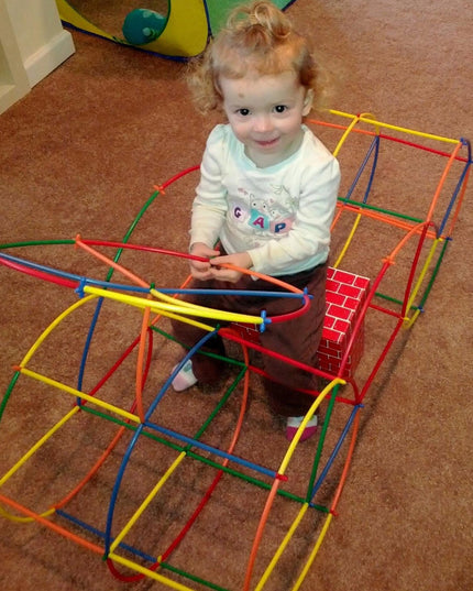 Konstrukciniai šiaudeliai/lazdelės, 700 elementų rinkinys vaikams, žaidimas, pramoga