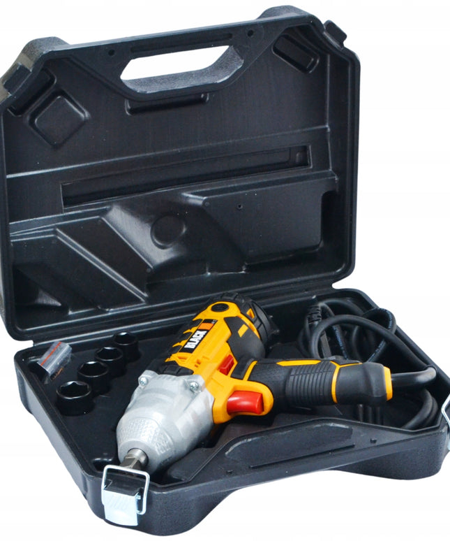 Elektrinis smūginis raktas ratams 2200W 800Nm 1/2" Galingas su galvučių rinkiniu