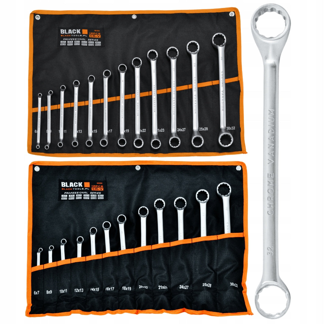 ŽIEDINIAI-ATSIDENGTI VERŽLIAVARŽIAI 6-32MM 12vnt. BLACK tvirti, BLACK dvigubas dėklas, 10 metų garantija.