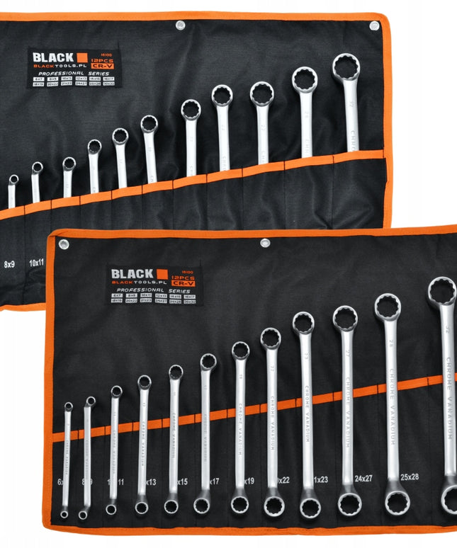 ŽIEDINIAI-ATSIDENGTI VERŽLIAVARŽIAI 6-32MM 12vnt. BLACK tvirti, BLACK dvigubas dėklas, 10 metų garantija.