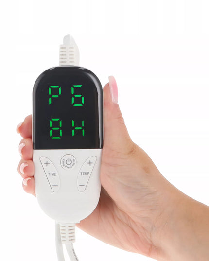 Didelis minkštas storas elektrinis apklotas šildantis kilimėlis su pulteliu ir laikmačiu 120W 150x180cm