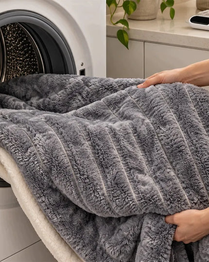 Interlook XXL elektrinis šildomas pledas, 180 × 160 cm, didelis, storas, minkštas ir purus, su valdikliu