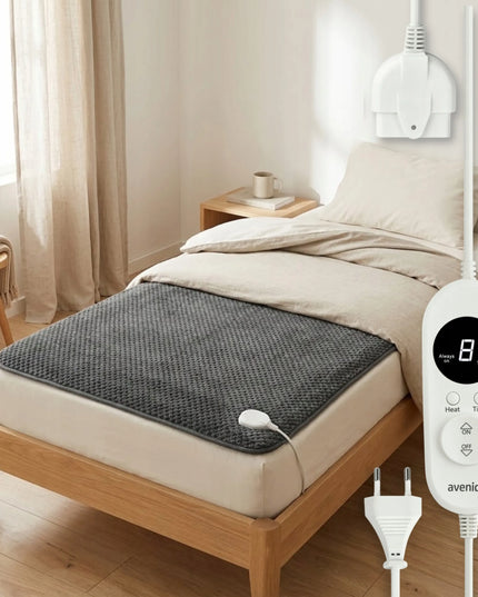 avenido AV 7446 elektrinis šildomasis paklotas, 150 × 100 cm, 8 šildymo lygiai, laikmatis, flisas