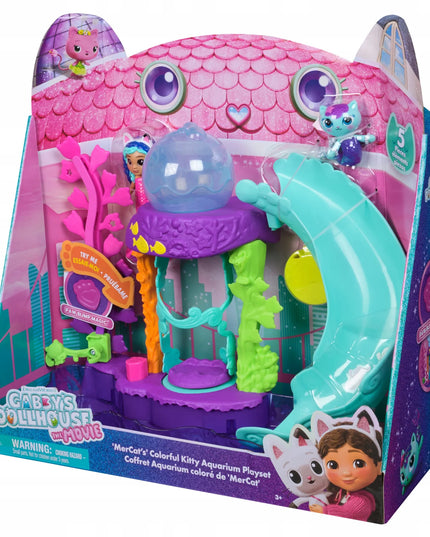 Gabby's Dollhouse filmo spalvingo akvariumo rinkinys su Gabi ir Mericatu figūrėlėmis