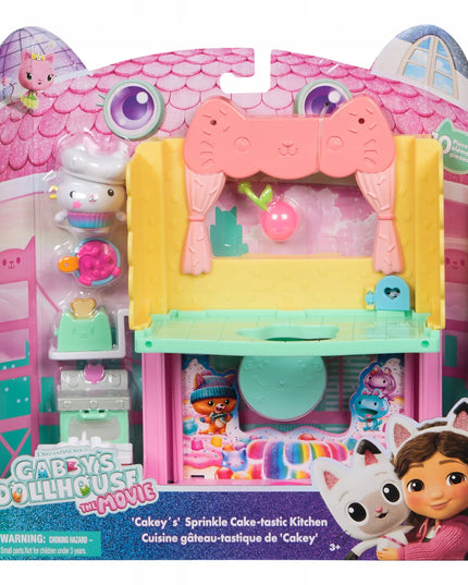 Gabby's Dollhouse filmų serijos žaidimų rinkinys: virtuvėlė su pyragaičiu Cakey