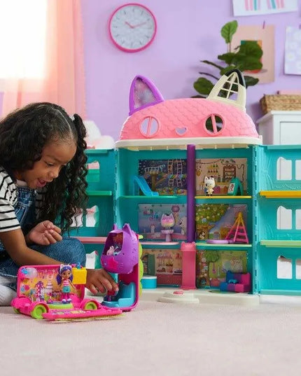 Gabby's Dollhouse vakarėlių autobusas su figūrėlėmis ir aksesuarais