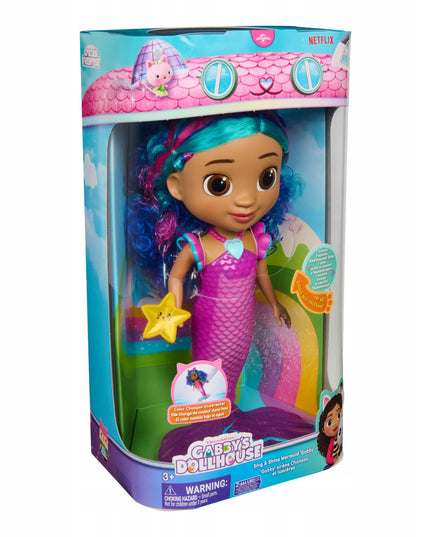 „Gabby's Dollhouse“ interaktyvi dainuojanti undinės Gabi lėlė su šviesos ir garso efektais