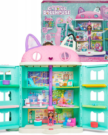 Gabby's Dollhouse didelis interaktyvus lėlių namas su liftu, lėlyte ir Pandy Paws figūrėle
