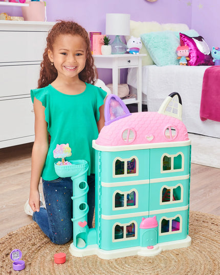 Gabby's Dollhouse didelis interaktyvus lėlių namas su liftu, lėlyte ir Pandy Paws figūrėle