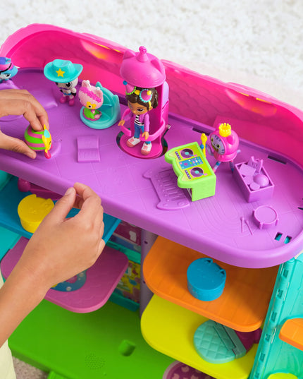 Interaktyvus Gabby's Dollhouse vaivorykštės spalvų namelis su figūrėle, 60 cm