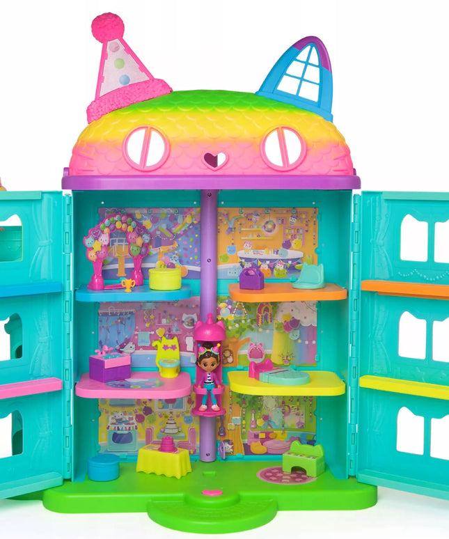 Interaktyvus Gabby's Dollhouse vaivorykštės spalvų namelis su figūrėle, 60 cm