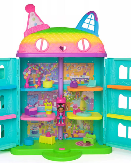 Interaktyvus Gabby's Dollhouse vaivorykštės spalvų namelis su figūrėle, 60 cm