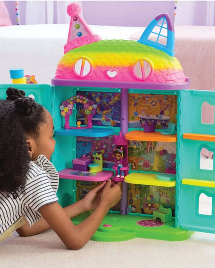 Interaktyvus Gabby's Dollhouse vaivorykštės spalvų namelis su figūrėle, 60 cm