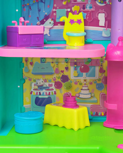 Interaktyvus Gabby's Dollhouse vaivorykštės spalvų namelis su figūrėle, 60 cm