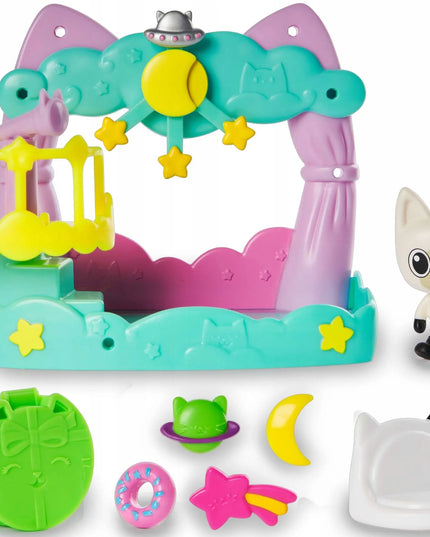 Gabby's Dollhouse rinkinys su balkonu ir figūrėle Pandy Paws + priedai
