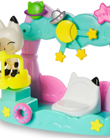Gabby's Dollhouse rinkinys su balkonu ir figūrėle Pandy Paws + priedai