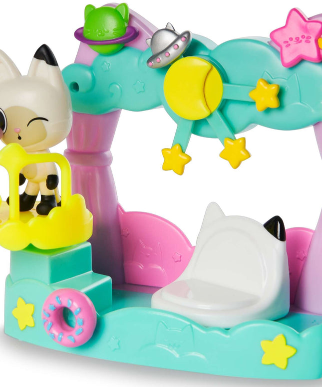 Gabby's Dollhouse rinkinys su balkonu ir figūrėle Pandy Paws + priedai