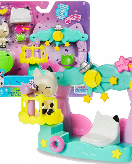 Gabby's Dollhouse rinkinys su balkonu ir figūrėle Pandy Paws + priedai