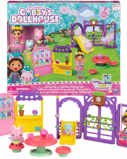 Gabby's Dollhouse keramė sodų rinkinys + fėjos figūrėlės ir čiuožykla