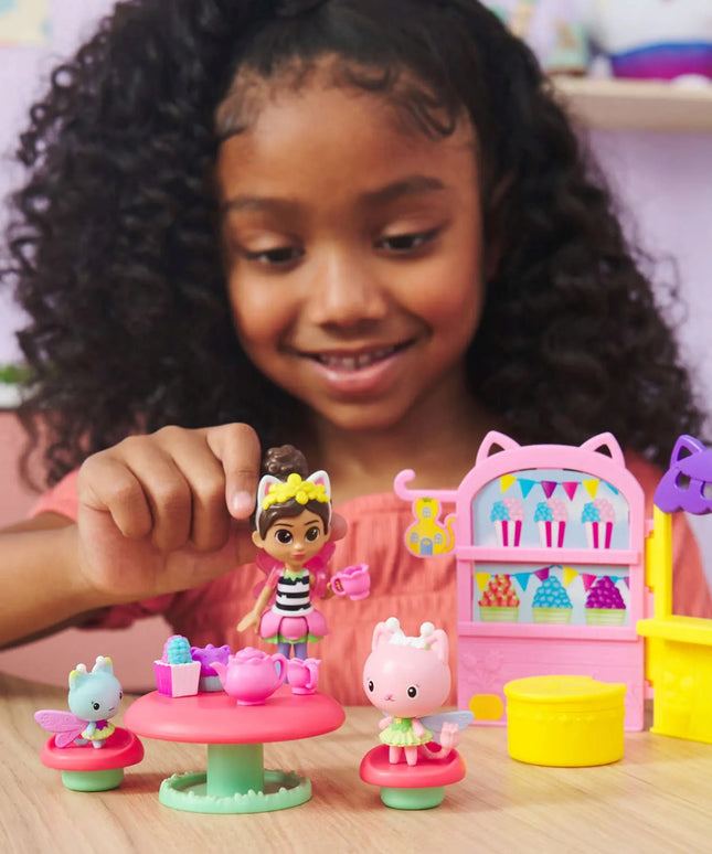 Gabby's Dollhouse keramė sodų rinkinys + fėjos figūrėlės ir čiuožykla