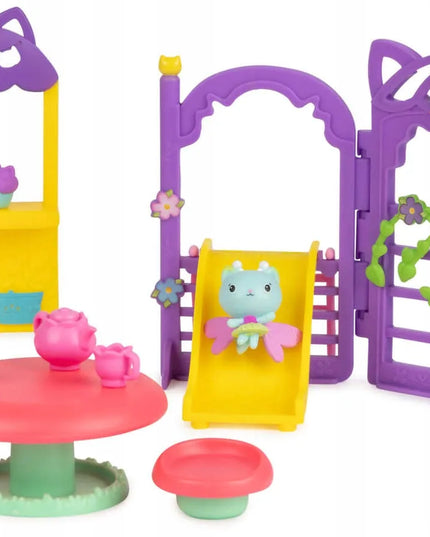 Gabby's Dollhouse keramė sodų rinkinys + fėjos figūrėlės ir čiuožykla