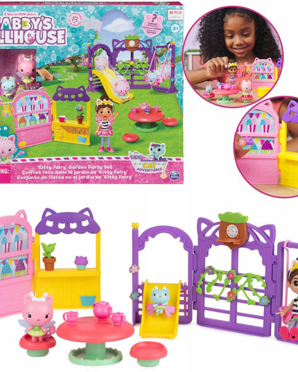 Gabby's Dollhouse keramė sodų rinkinys + fėjos figūrėlės ir čiuožykla