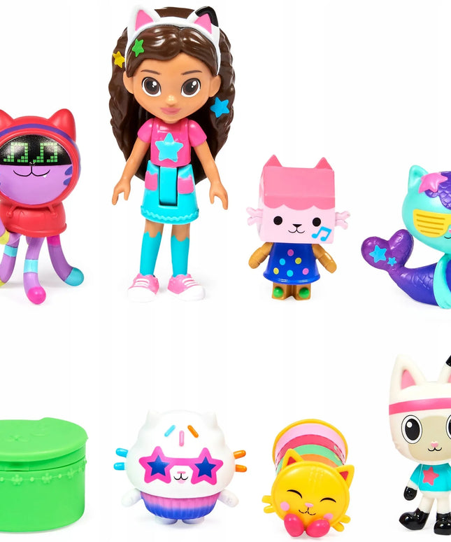 Gabby's Dollhouse vakarėlio rinkinys su 7 figūrėlėmis ir aksesuarais