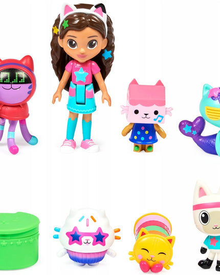 Gabby's Dollhouse vakarėlio rinkinys su 7 figūrėlėmis ir aksesuarais