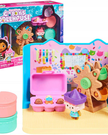 „Gabby's Dollhouse“ magiško menininko kambario rinkinys su Tekturzątko figūrėle ir karusele