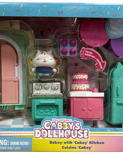 Gabby's Dollhouse virtuvės kambario rinkinys su Cakey