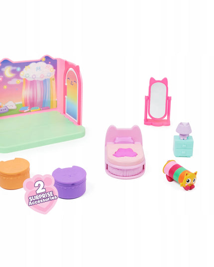 Gabby's Dollhouse miegamojo kambario rinkinys su Pillow Cat figūrėle ir priedais